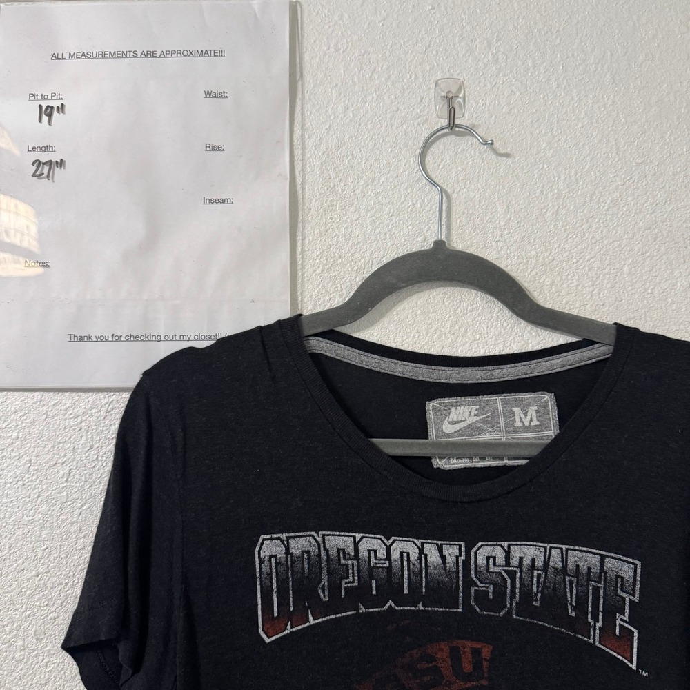 Nike Oregon State Beavers T Shirt Womens Medium Black College Graphic Tee - Picture 5 of 5